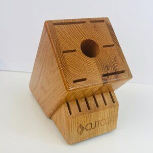 Cutco Galley + 6 Set Block (13-Slot) Honey Finish Oak Knife Block #1744